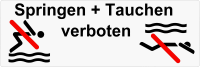 Springen und Tauchen verboten