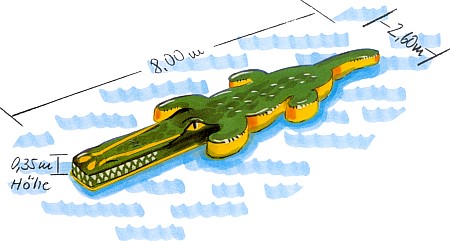 Skizze Krokodil
